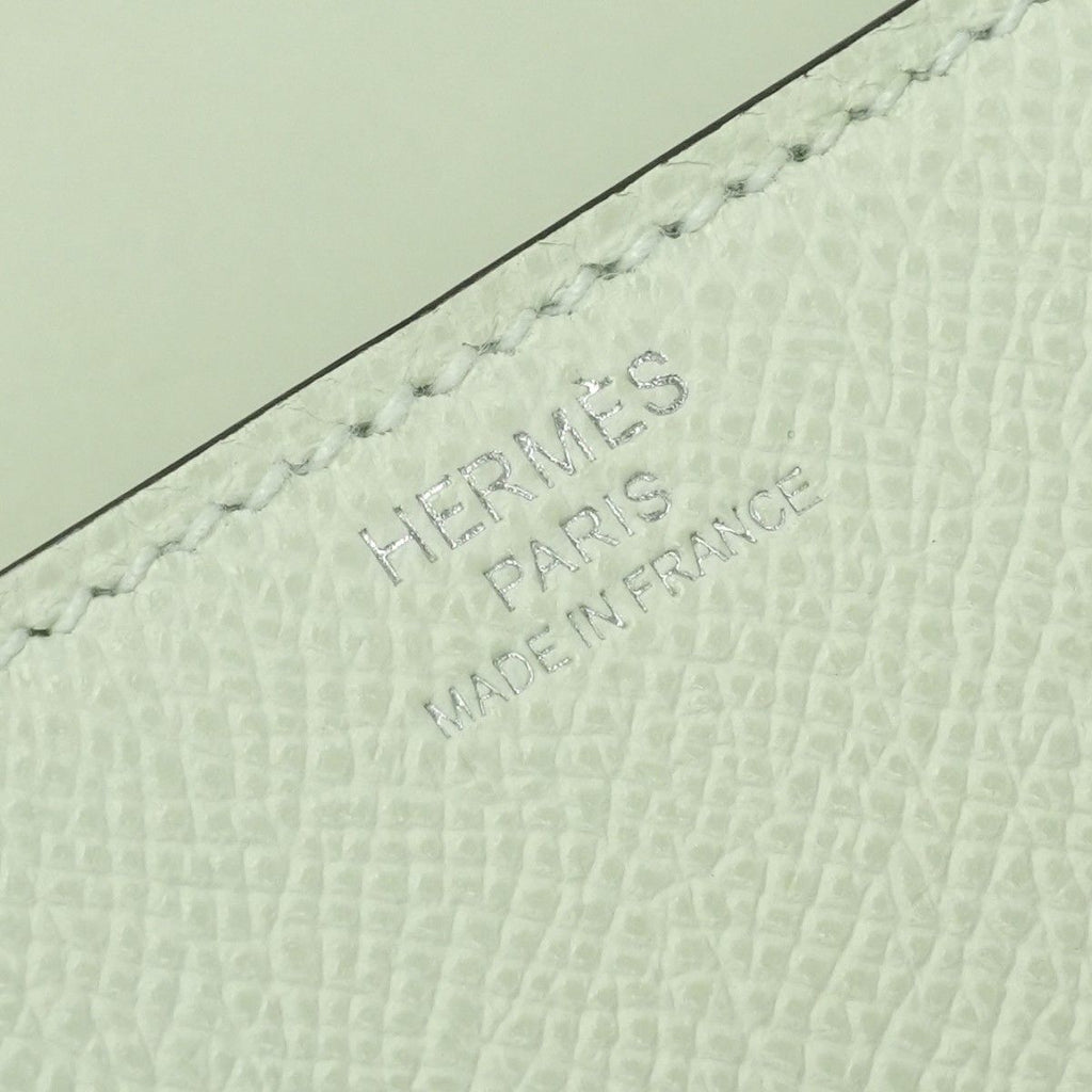 Hermes Della Cavalleria Elan Shoulder Bag Epsom Vert Fizz Vertfizz Green Silver — view 8