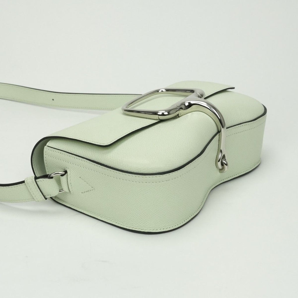 Hermes Della Cavalleria Elan Shoulder Bag Epsom Vert Fizz Vertfizz Green Silver — view 5
