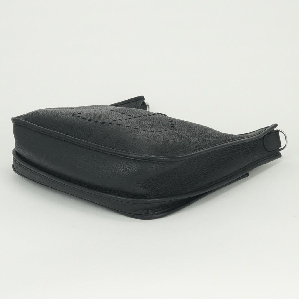 Hermes Evelyne III 29 Shoulder Bag Taurillon Clemence Noir Black Silver — view 5