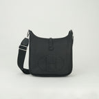 Hermes Evelyne III 29 Shoulder Bag Taurillon Clemence Noir Black Silver