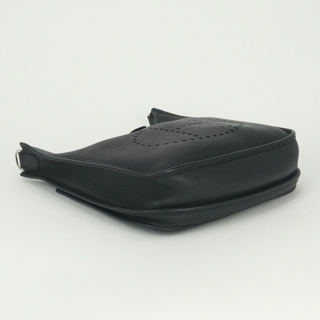 Hermes Evelyne III 29 Shoulder Bag Taurillon Clemence Noir Black Silver — view 6