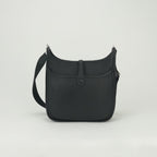 Hermes Evelyne III 29 Shoulder Bag Taurillon Clemence Noir Black Silver — view 3
