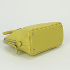 Hermes Bolide Mini Bag Tote Chevre Lime Yellow Silver Mysore — view 6