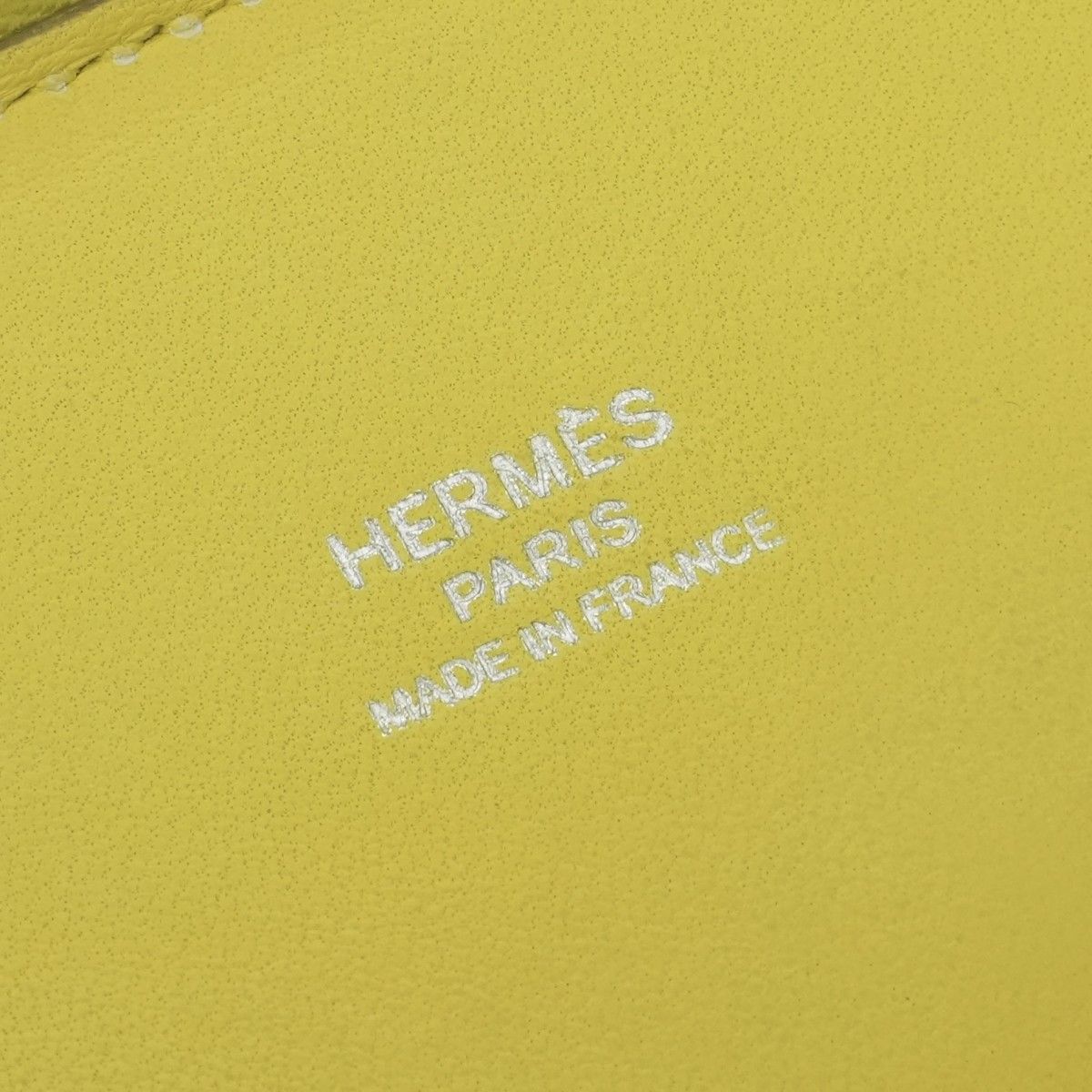 Hermes Bolide Mini Bag Tote Chevre Lime Yellow Silver Mysore — view 7