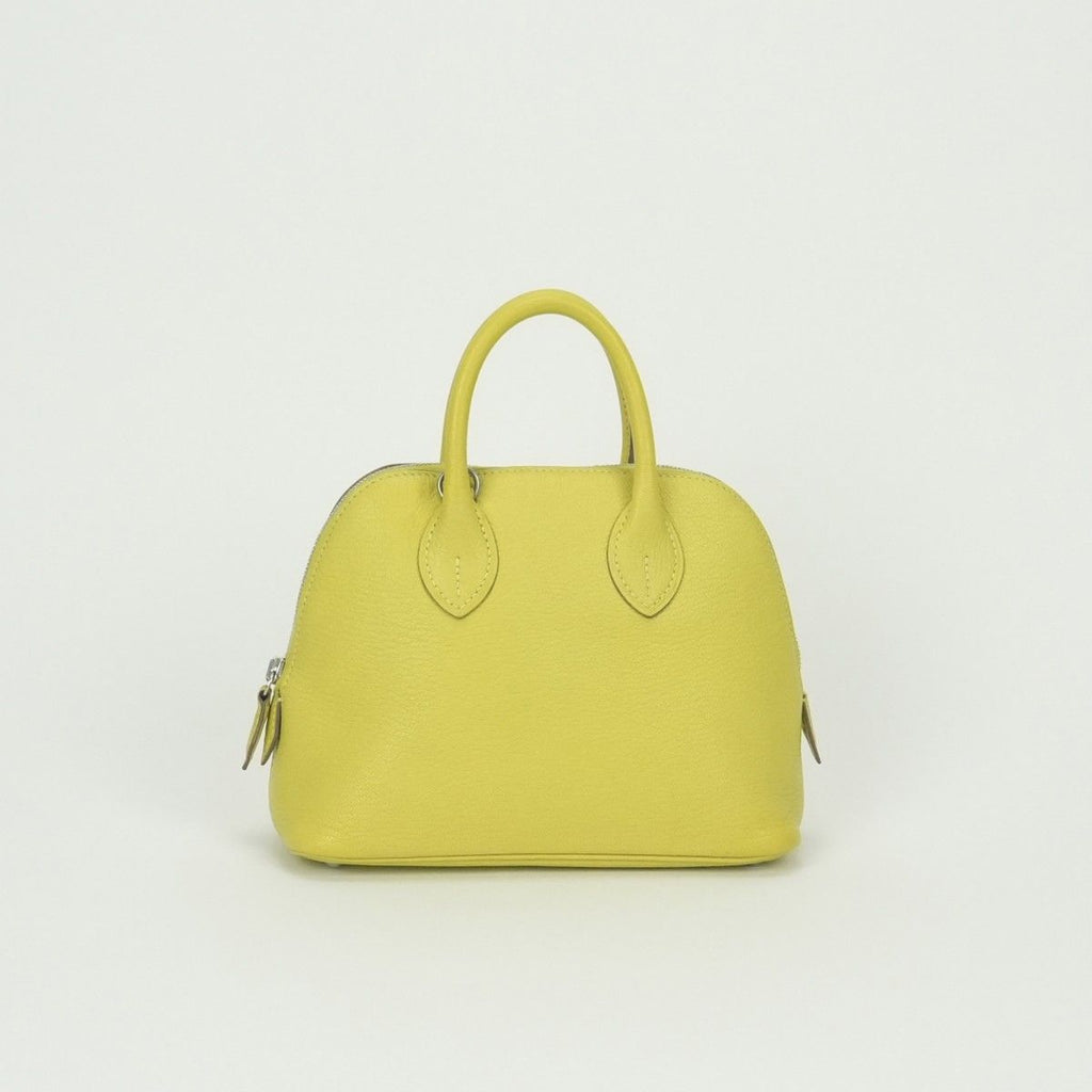 Hermes Bolide Mini Bag Tote Chevre Lime Yellow Silver Mysore