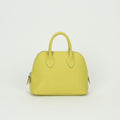 Hermes Bolide Mini Bag Tote Chevre Lime Yellow Silver Mysore