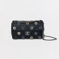 Chanel Quilted Shoulder Bag Calfskin Black Silver Chain Bag CC Logo Turnlock