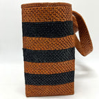 Loewe Tote Bag Font Stripe Raffia Black — view 4