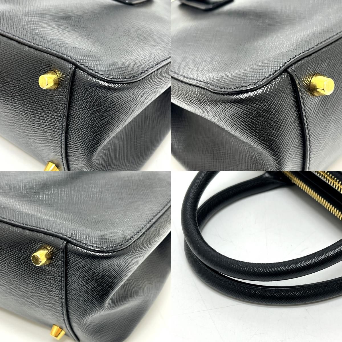 Prada Galleria Saffiano Leather Black Handbag — view 7