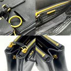 Prada Galleria Saffiano Leather Black Handbag — view 8
