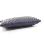 Bottega Veneta Clutch Intrecciato Black Blue Leather — view 5