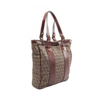 Fendi Tote Bag Zucchino Brown Canvas Leather — view 2