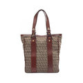 Fendi Tote Bag Zucchino Brown Canvas Leather