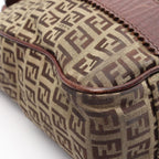 Fendi Tote Bag Zucchino Brown Canvas Leather — view 6
