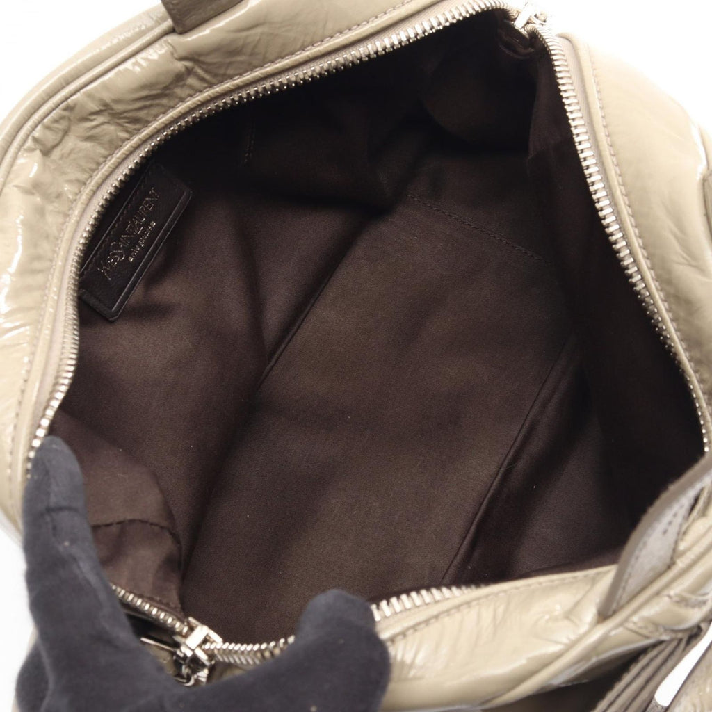 Saint Laurent Gray Patent Leather Handbag — view 3