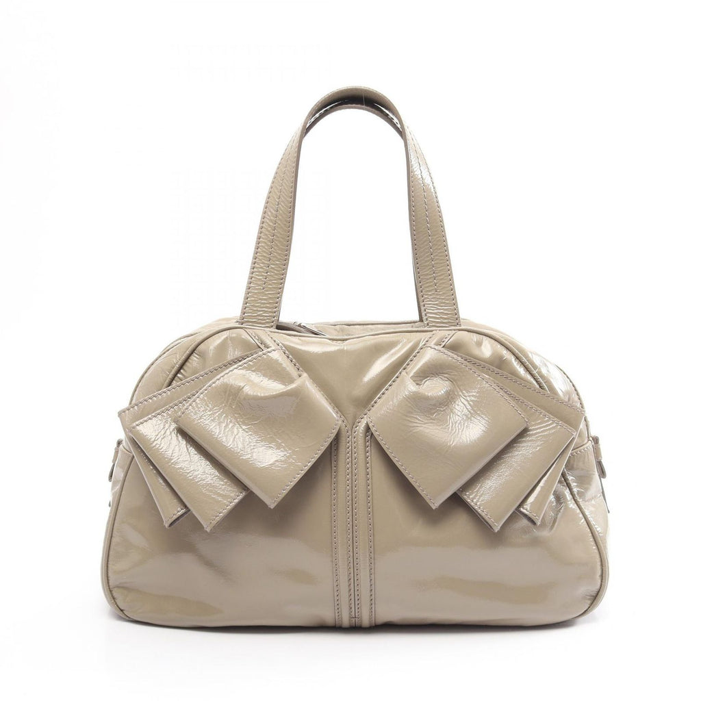 Saint Laurent Gray Patent Leather Handbag