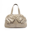 Saint Laurent Gray Patent Leather Handbag