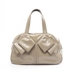 Saint Laurent Gray Patent Leather Handbag
