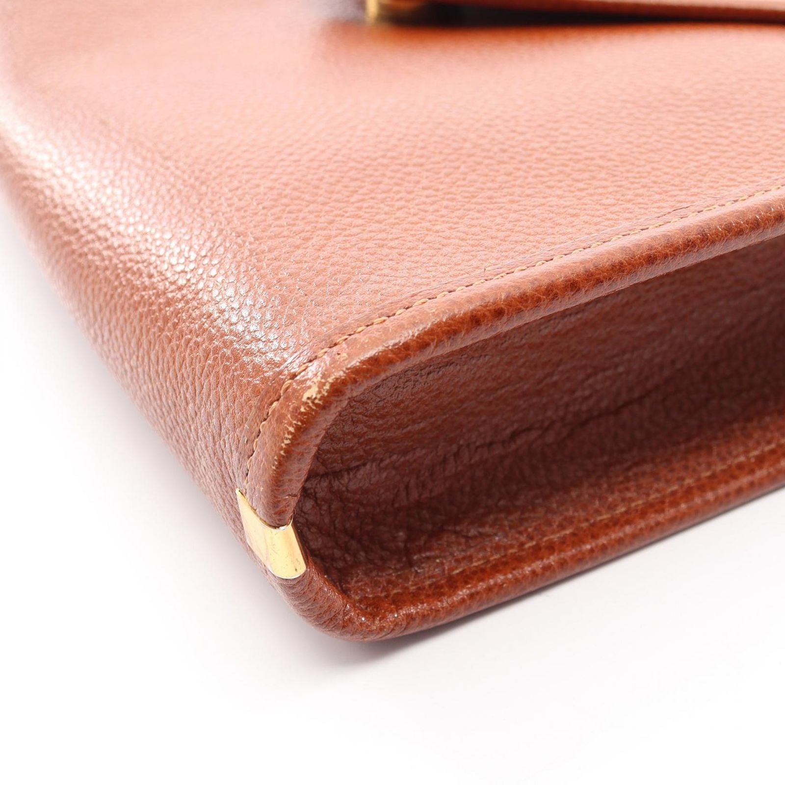 Saint Laurent Shoulder Bag Brown Leather — view 7