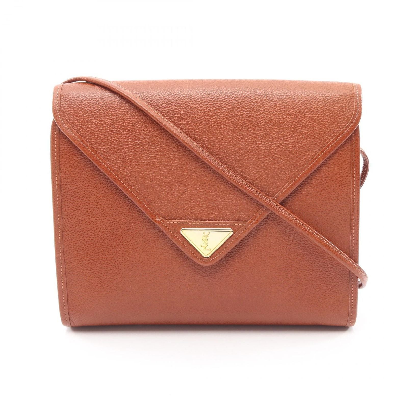 Saint Laurent Shoulder Bag Brown Leather