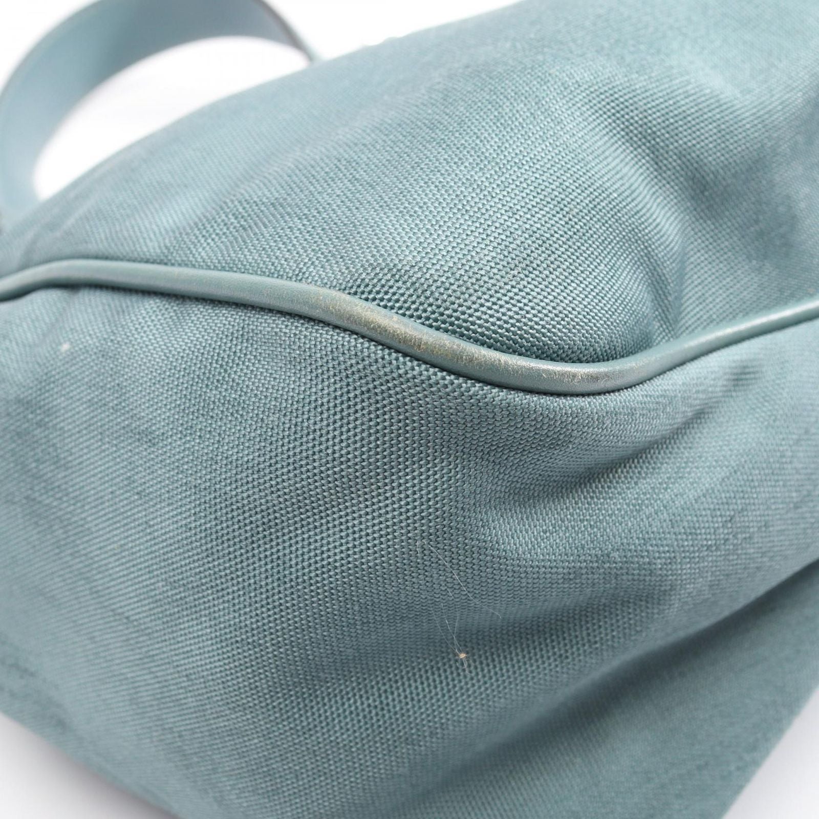 Gucci Shoulder Bag Light Blue Canvas Leather — view 6