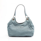 Gucci Shoulder Bag Light Blue Canvas Leather