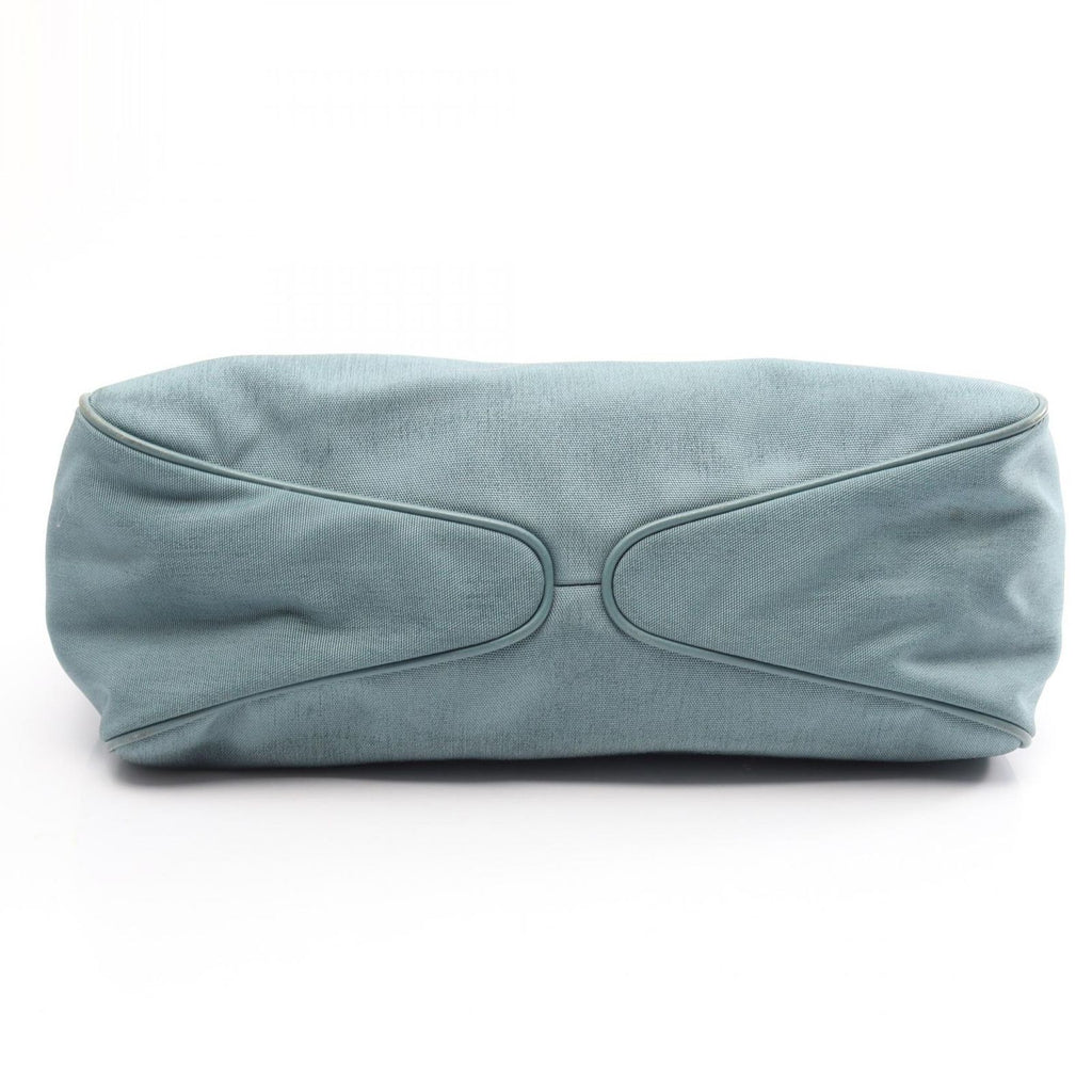 Gucci Shoulder Bag Light Blue Canvas Leather — view 5