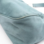 Gucci Shoulder Bag Light Blue Canvas Leather — view 7