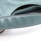 Gucci Shoulder Bag Light Blue Canvas Leather — view 8