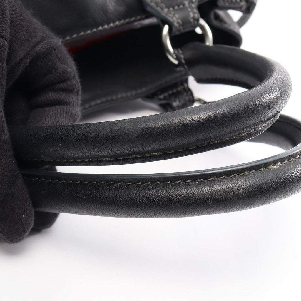 Loewe Anagram Black Suede Leather Handbag — view 8