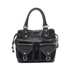 Loewe Anagram Black Suede Leather Handbag
