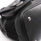 Loewe Anagram Black Suede Leather Handbag — view 5