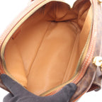 Celine Macadam Brown Canvas Leather Handbag — view 3