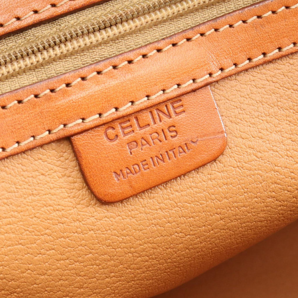 Celine Macadam Brown Canvas Leather Handbag — view 4