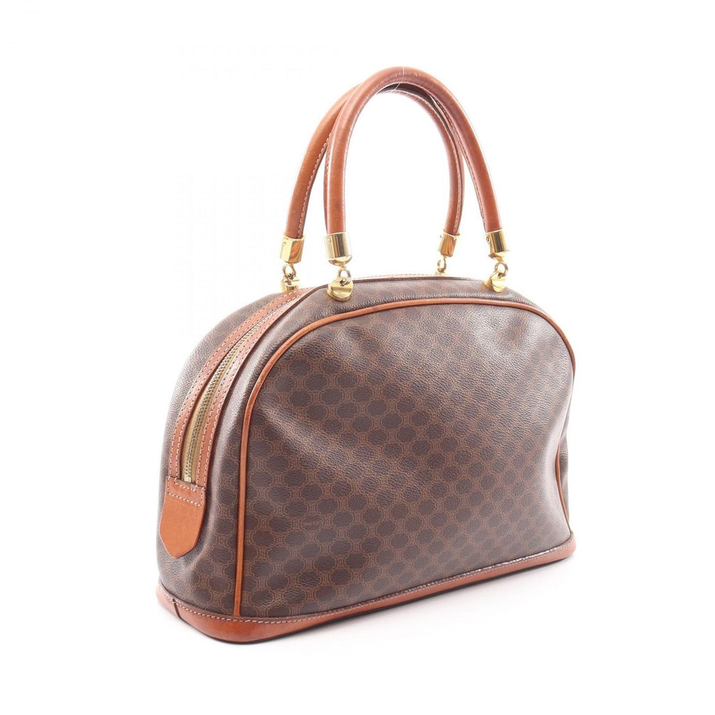 Celine Macadam Brown Canvas Leather Handbag — view 2
