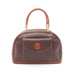Celine Macadam Brown Canvas Leather Handbag