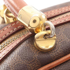 Celine Macadam Brown Canvas Leather Handbag — view 8
