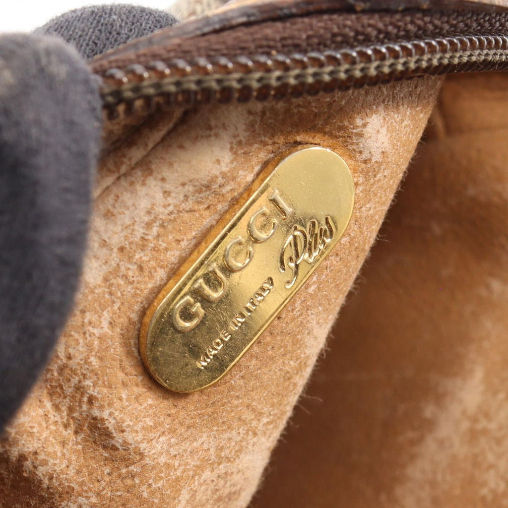 Gucci Shoulder Bag GG Pattern Plus Beige Canvas Leather — view 4