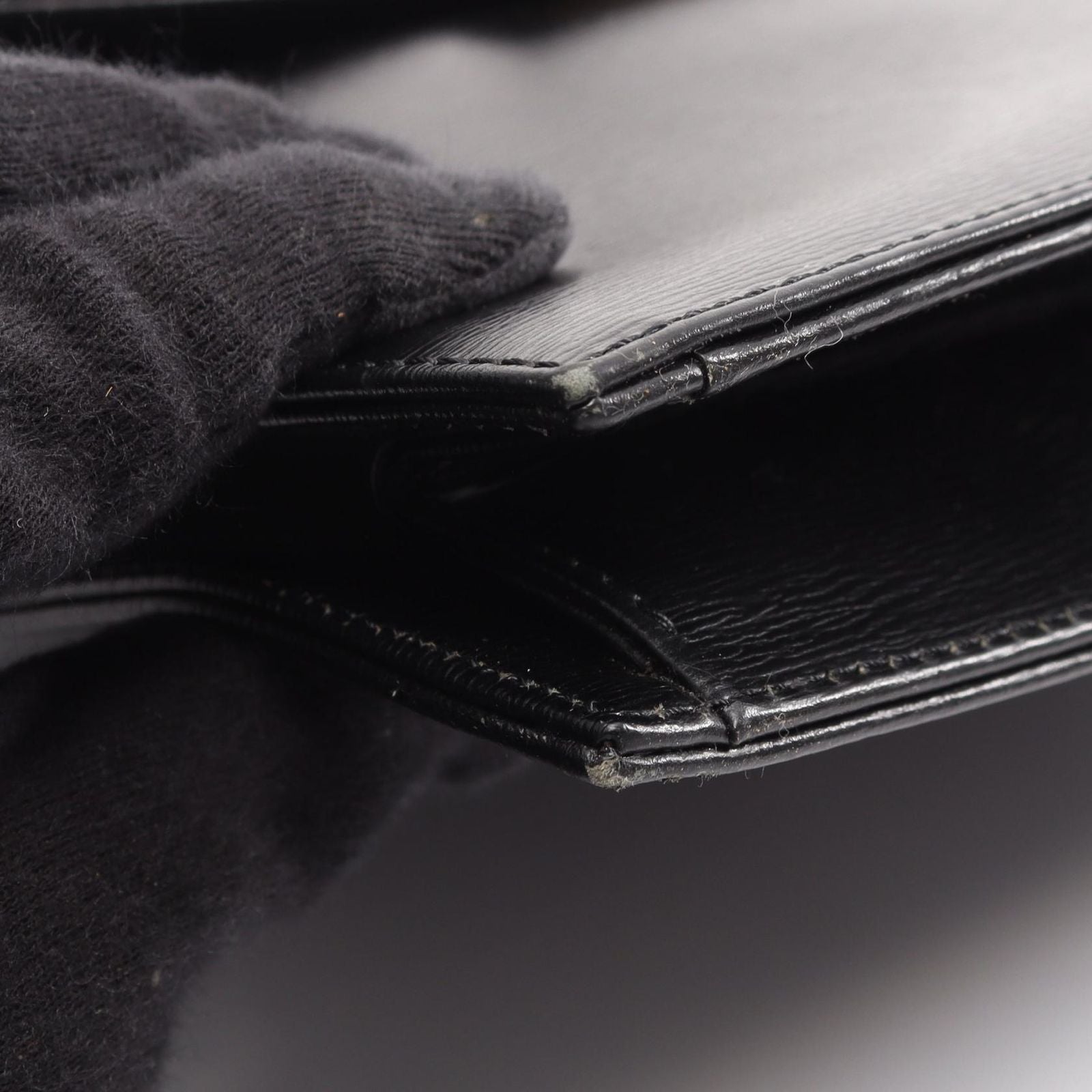 Dior Shoulder Bag Black Leather — view 6