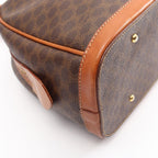 Celine Macadam Brown Canvas Leather Handbag — view 6