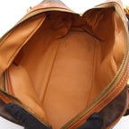 Celine Macadam Brown Canvas Leather Handbag — view 3