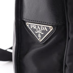 Prada Shoulder Bag to Line Guru Logo Black Nylon Saffiano Leather to — view 5
