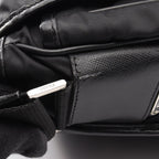 Prada Shoulder Bag to Line Guru Logo Black Nylon Saffiano Leather to — view 7