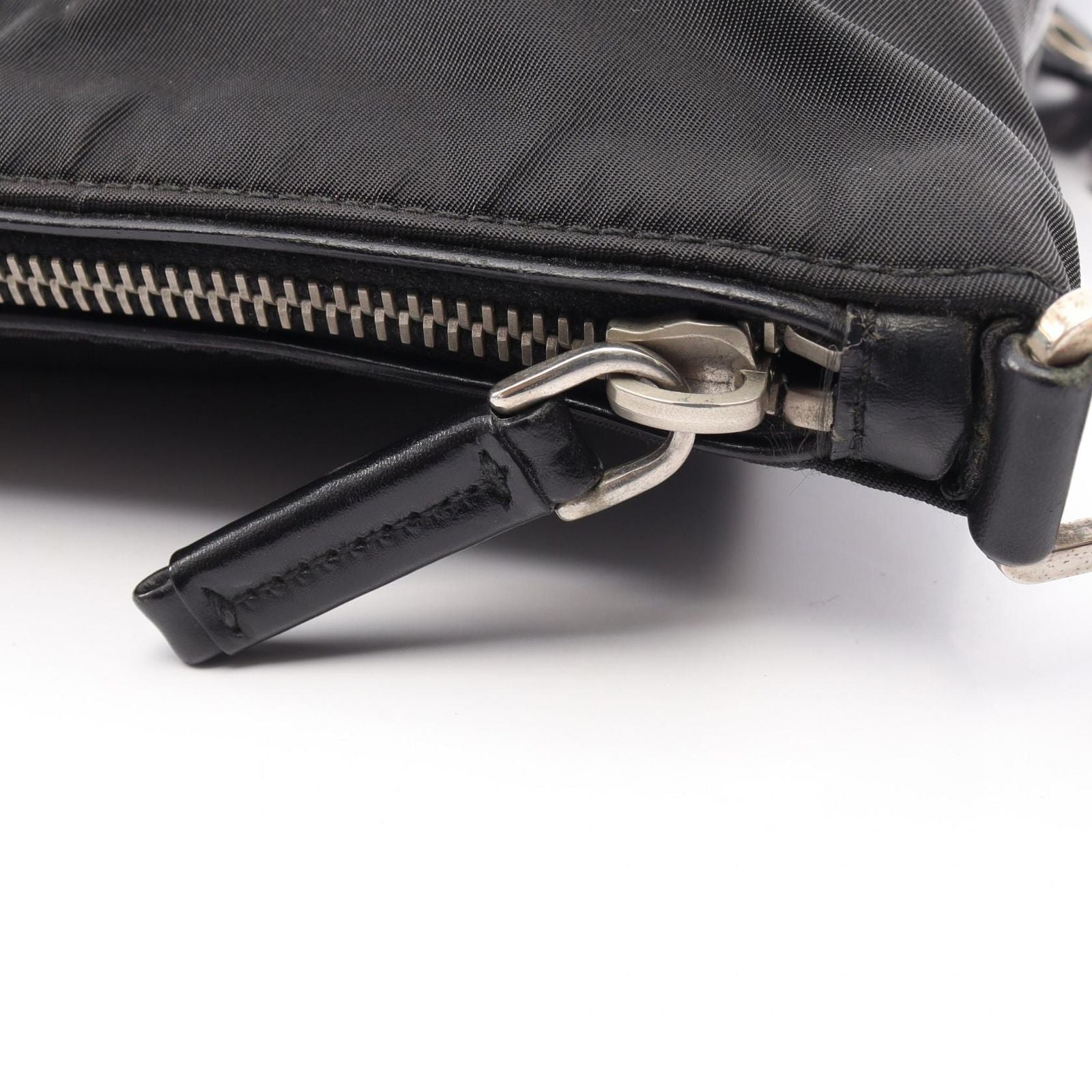 Prada Shoulder Bag to Line Guru Logo Black Nylon Leather to — view 5