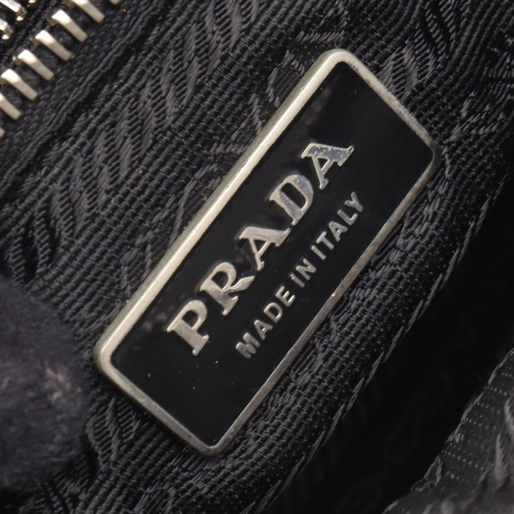 Prada Shoulder Bag to Line Guru Logo Black Nylon Leather to — view 4