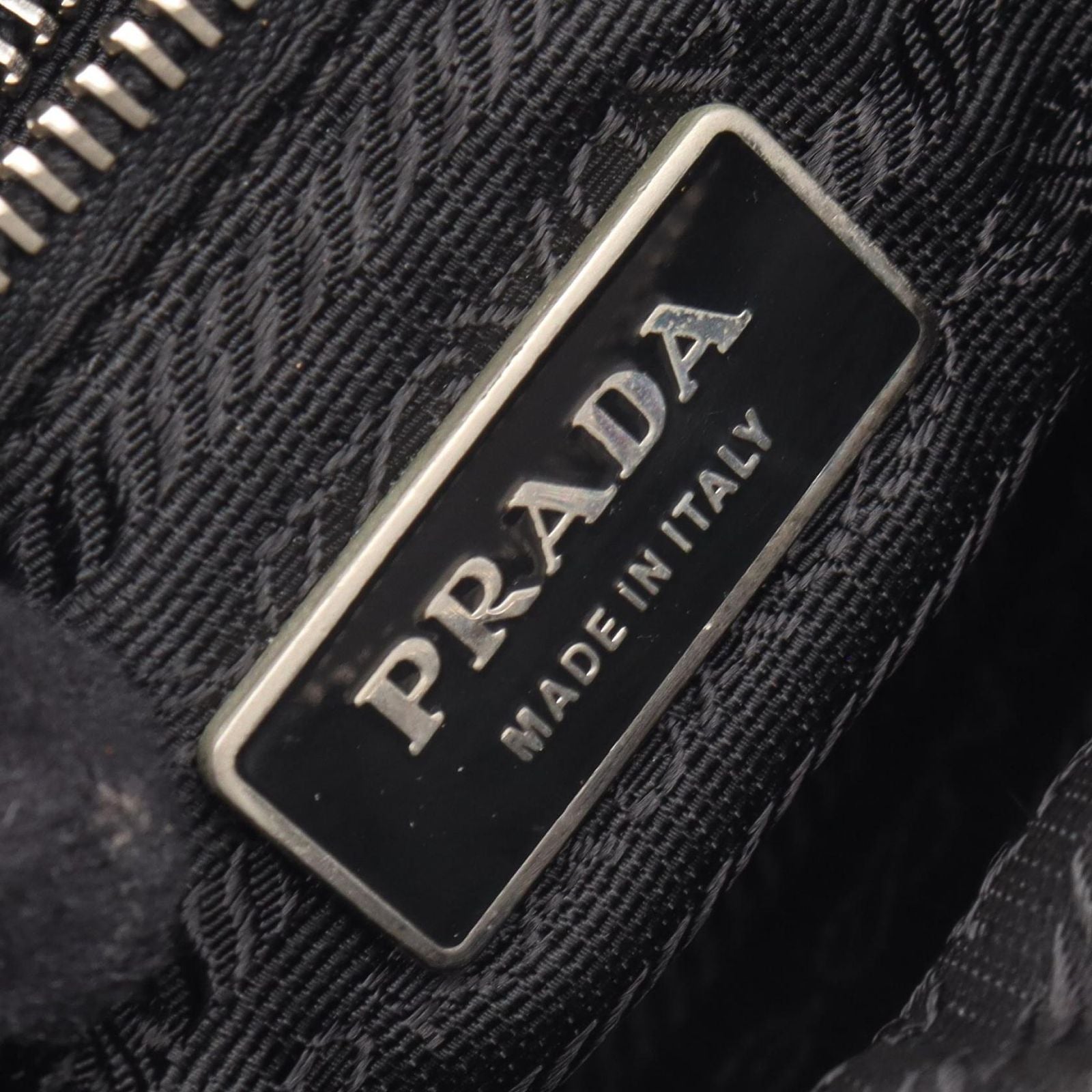Prada Shoulder Bag to Line Guru Logo Black Nylon Leather to — view 4