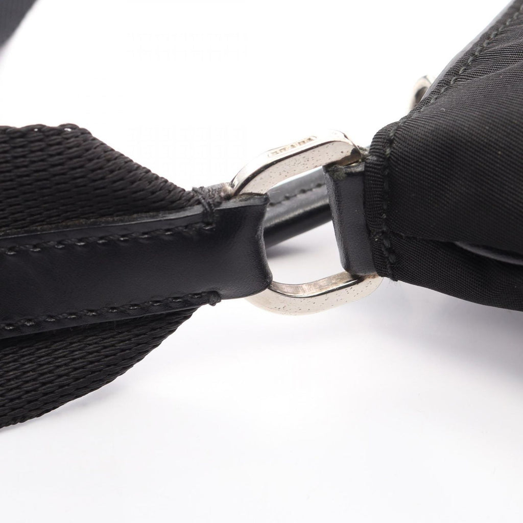 Prada Shoulder Bag to Line Guru Logo Black Nylon Leather to — view 7