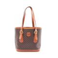Celine Macadam Brown Canvas Leather Handbag