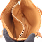 Celine Macadam Brown Canvas Leather Handbag — view 3