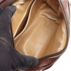 Celine Shoulder Bag Macadam Brown Canvas Leather — view 3